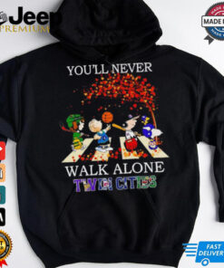 Peanuts Twin Cities sport teams you’ll never walk alone fall shirt