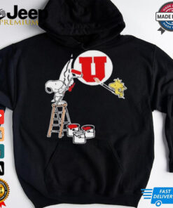 Peanuts painting Utah Utes logo shirt