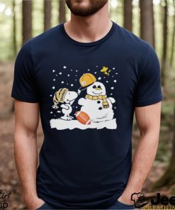 Peanuts snoopy and Woodstock snowman Pittsburgh steelers shirt