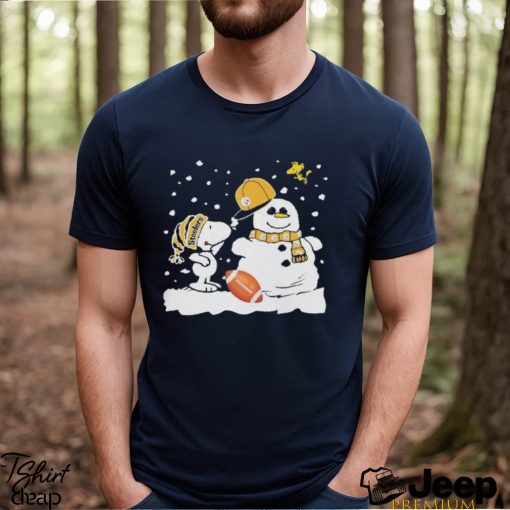 Peanuts snoopy and Woodstock snowman Pittsburgh steelers shirt