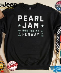 Pearl Jam Sep 15 & 17 2024 Boton Ma Fenway Shirt