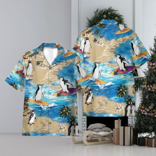 Penguin Island Funny 3D Hawaiian Shirt Holiday Gift