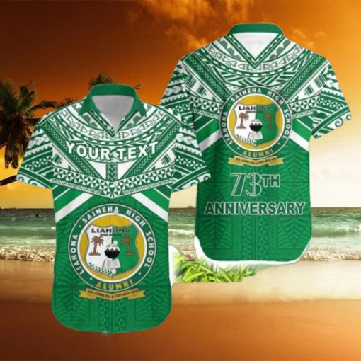 Personalised Happy Anniversary Liahona Tonga High School Trendy Hawaiian Shirt