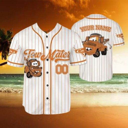 Personalize Disney Cars Lightning Tow Mater Baseball Jersey