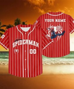 Personalize Spider Man Red Baseball Jersey Gifts For Disney Fans