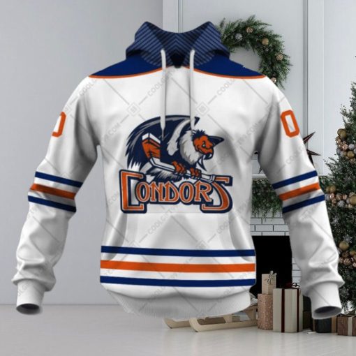 Personalized AHL Bakersfield Condors White jersey Style Hoodie