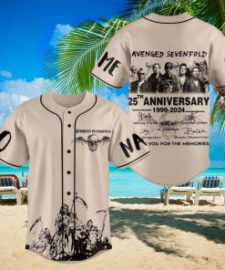 Personalized Avenged Sevenfold 25th Anniversary 1999 2024 Baseball Jersey