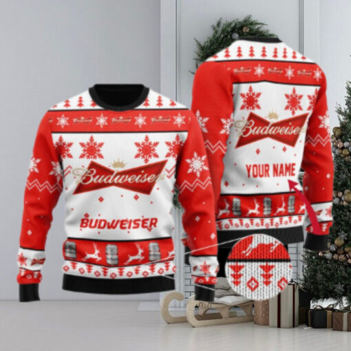 Personalized Budweiser Beer Ugly Sweater