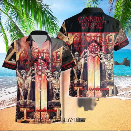 Personalized Cannibal Corpse Live Cannibalism Short Sleeve Hawaiian Shirt