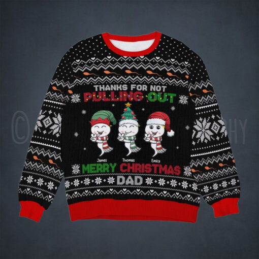 Personalized Christmas Gifts For Dad Ugly Sweater Funny Sperm 03ohti151024