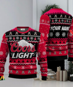 Personalized Coors Light Holiday Cheer Ugly Sweater