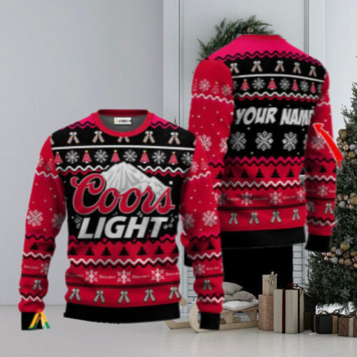 Personalized Coors Light Holiday Cheer Ugly Sweater