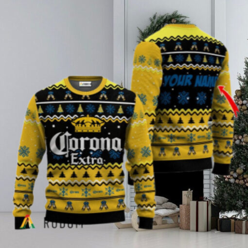 Personalized Corona Extra Holiday Cheer Ugly Sweater