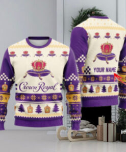 Personalized Crown Royal Classic Ugly Christmas Sweater