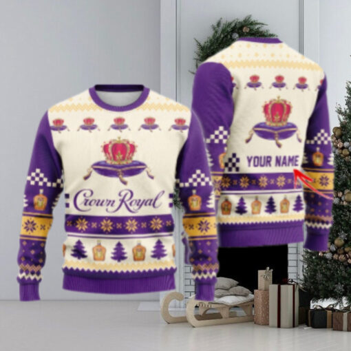 Personalized Crown Royal Classic Ugly Christmas Sweater