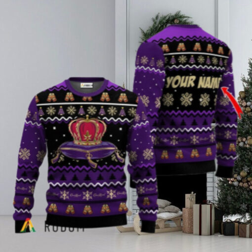 Personalized Crown Royal Holiday Cheer Ugly Sweater