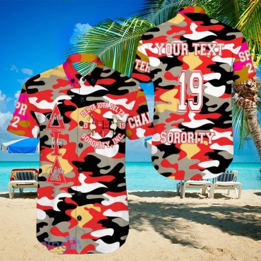 Personalized Delta Iota Delta Camo Hawaiian Shirt For Men And Women