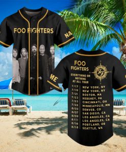 Personalized Foo Fighters Everything Or Nothing At All Tour Baseball Jersey