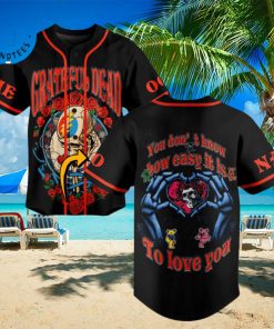 Personalized Grateful Dead Black Design Baseball Jersey