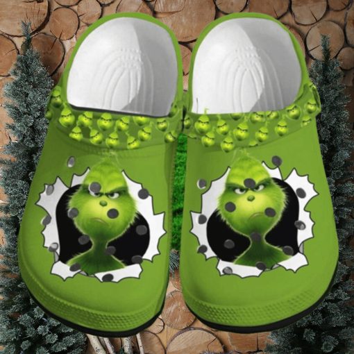 Personalized Grinch Christmas Crocs Classic Clog Shoes