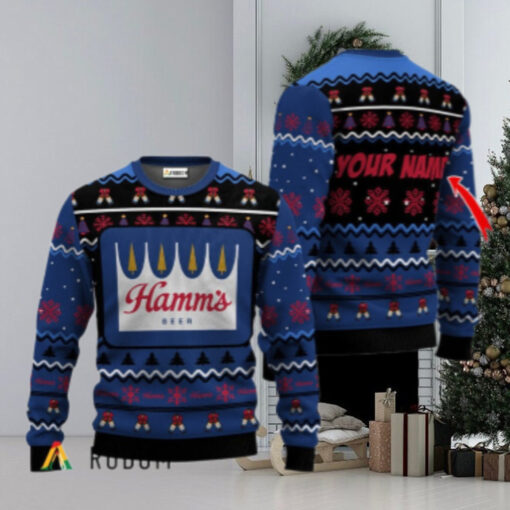 Personalized Hamm’s Beer Holiday Cheer Ugly Sweater