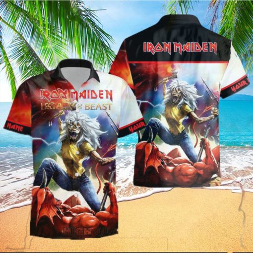 Personalized Iron Maiden Legacy of the Beast Button Hawaiian Shirt