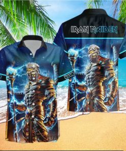 Personalized Iron Maiden Power Slave Casual Hawaiian Shirt