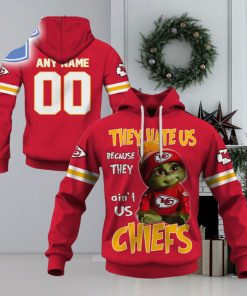 Personalized Kc Chiefs Baby Grinch They Hate Us Because They Aint Us Chiefs Hoodie