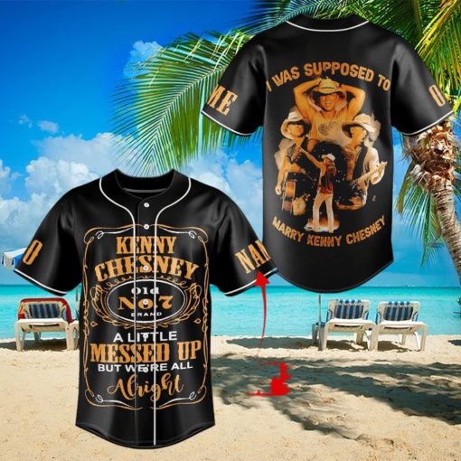 Personalized Kenny Chesney Black Design Baseball Jersey