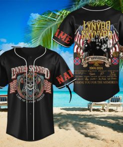 Personalized Lynyrd Skynyrd 60th Anniversary 1964 2024 Black Design Baseball Jersey