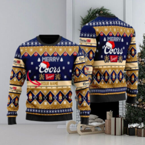 Personalized Merry Coors Banquet Christmas Ugly Sweater