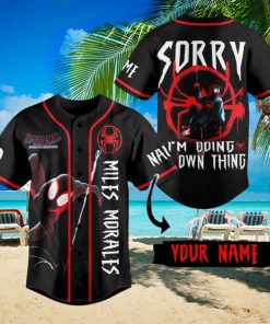 Personalized Miles Morales Sorry I’m Doing My Own Thing Spider Man Across Baseball Jersey