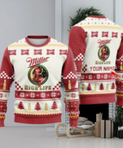 Personalized Miller High Life Classic Ugly Christmas Sweater