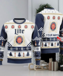 Personalized Miller Lite Classic Ugly Christmas Sweater