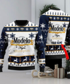 Personalized Modelo Beer Christmas Ugly Sweater