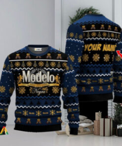 Personalized Modelo Negra Holiday Cheer Ugly Sweater