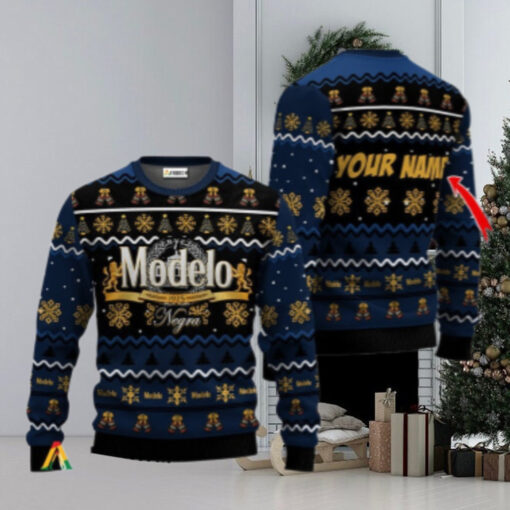 Personalized Modelo Negra Holiday Cheer Ugly Sweater