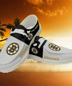 Personalized NHL Boston Bruins Hey Dude Shoes