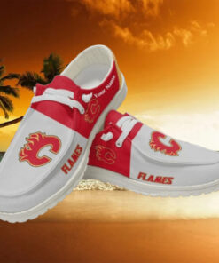 Personalized NHL Calgary Flames Hey Dude Shoes