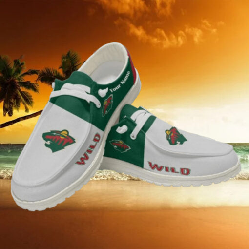 Personalized NHL Minnesota Wild Hey Dude Shoes