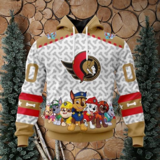 Personalized NHL Ottawa Senators Hoodie Special PawPatrol Design Hoodie