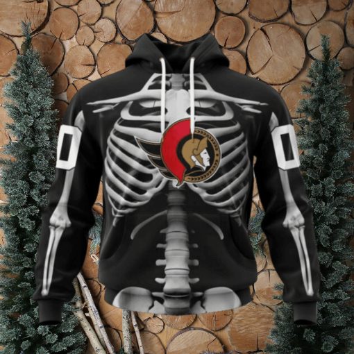 Personalized NHL Ottawa Senators Hoodie Special Skeleton Costume For Hoodie