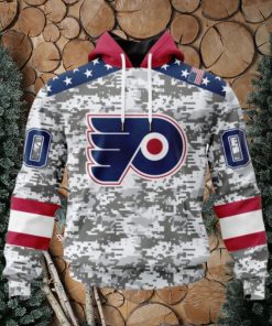 Personalized NHL Philadelphia Flyers Hoodie Special Camo Design For Veterans Day Hoodie