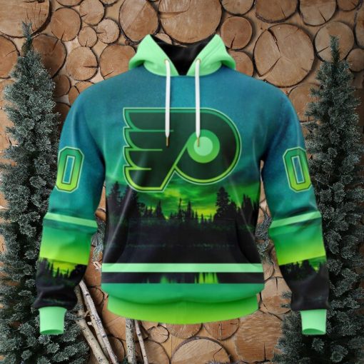 Personalized NHL Philadelphia Flyers Special Design With Northern Light Full Printed Hoodie