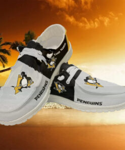 Personalized NHL Pittsburgh Penguins Hey Dude Shoes