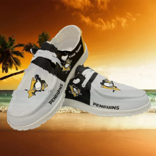 Personalized NHL Pittsburgh Penguins Hey Dude Shoes