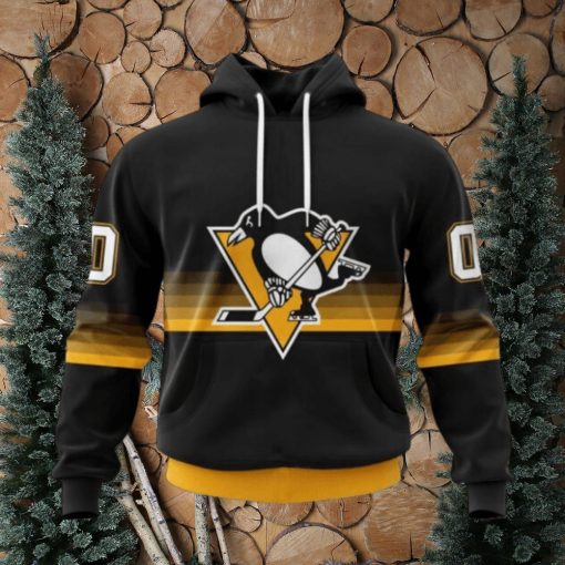 Personalized NHL Pittsburgh Penguins Hoodie Special Black And Gradient Design Hoodie