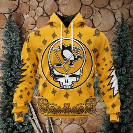 Personalized NHL Pittsburgh Penguins Hoodie Special Grateful Dead Design Hoodie