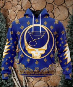 Personalized NHL St. Louis Blues Hoodie Special Grateful Dead Design Hoodie