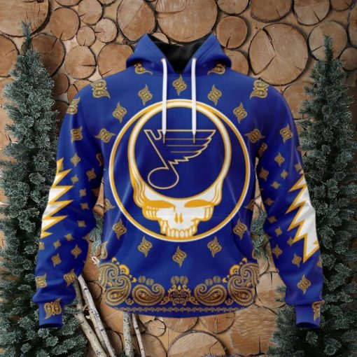 Personalized NHL St. Louis Blues Hoodie Special Grateful Dead Design Hoodie